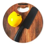 Chef & Food Blogger Favourite Hardwood Single Block Wood Shesam Wooden Chopping Board, 27 x 27 x 6 cm, 1 kg, Heavy Duty, Non-Slip Fruit Meats Vegetable Cutting Board Premium Finish - Image 3
