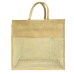 hastamudra Eco-Friendly Jute Shopping Bag for grocery & daily shopping with Breathable Net Panel | Stylish, Durable, and Can Carry Up to 5kg | Tote Bag - Image 8