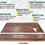 Shesam Wooden Chopping Board for Kitchen, Single Hardwood Block, Non-Slip Surface, Perfect for Food Preparation and Serving Weight 1kg Above Heavy Duty Anti-Bacterial Anti Skid Mat 13 X 9 X 1 Inch - Image 4