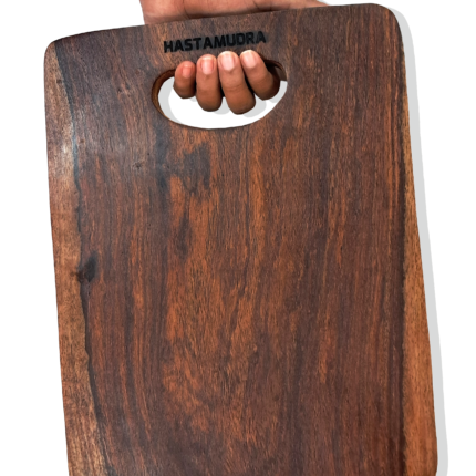 Shesam Wooden Chopping Board for Kitchen, Single Hardwood Block, Non-Slip Surface, Perfect for Food Preparation and Serving Weight 1kg Above Heavy Duty Anti-Bacterial Anti Skid Mat 13 X 9 X 1 Inch