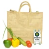 hastamudra Eco-Friendly Jute Shopping Bag for grocery & daily shopping with Breathable Net Panel | Stylish, Durable, and Can Carry Up to 5kg | Tote Bag