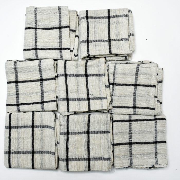 Hastamudra Pure Cotton 8 Piece Check Style Multipurpose Kitchen & Cleaning Cloth | 100% Cotton | 21 x 21 Inches | 400 Gram Easy Clean Quick Dry 180 GSM Designer Napkin