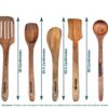 10 Piece Wooden Utensil Set Cooking and Serving Spoons Nonstick Wooden Spoons Chapati dosa Utensils Wooden Kitchen Tools Spoon Rest and Barrel Set Heavy Masher Included Natural Wood Kitchen Set