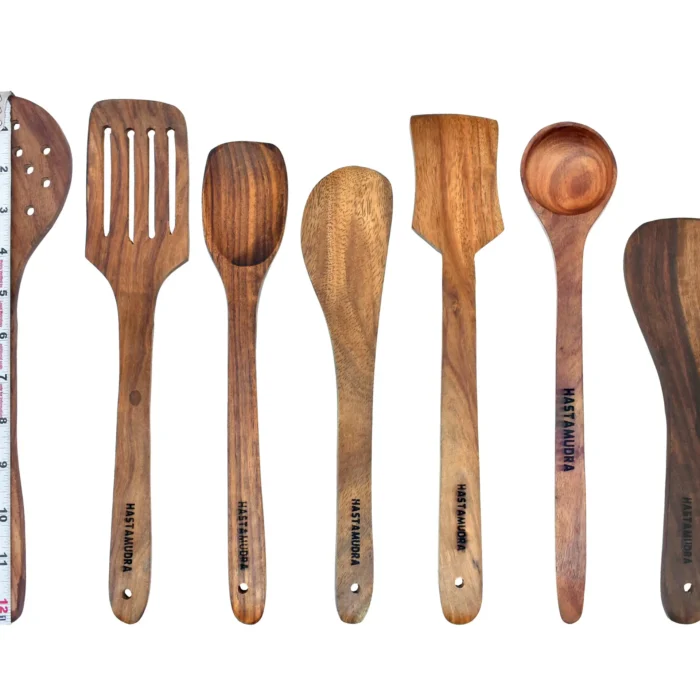 10 Piece Wooden Utensil Set Cooking and Serving Spoons Nonstick Wooden Spoons Chapati dosa Utensils Wooden Kitchen Tools Spoon Rest and Barrel Set Heavy Masher Included Natural Wood Kitchen Set