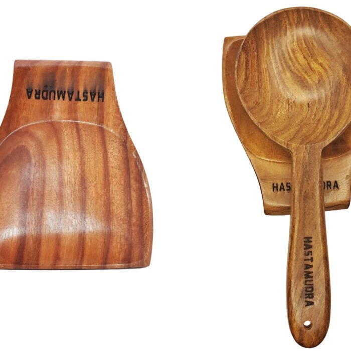 spoon-rest Handcrafted Sheesham Wood Spoon Rest - Natural Eco-Friendly Spoon Holder, Heat-Resistant and Durable Wooden Utensil Holder for Cooking, Handmade Rustic Kitchen Accessory